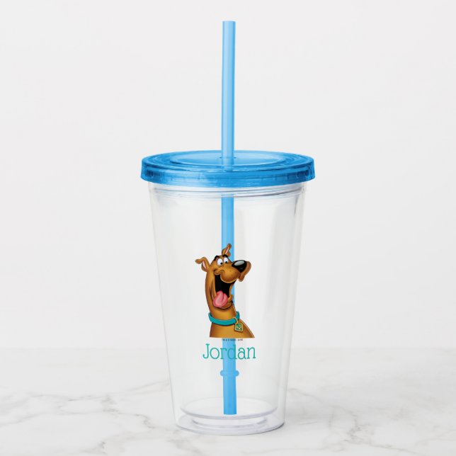 Verre En Acrylique Scooby Doo Visage Excité (Devant)