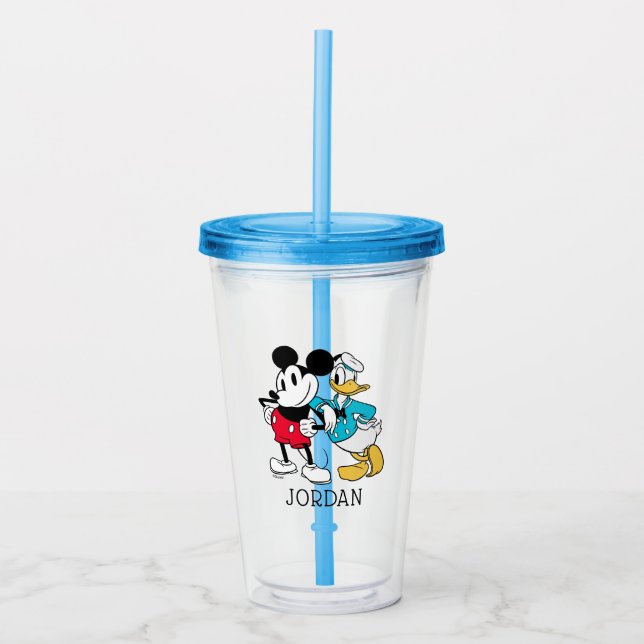 Verre En Acrylique Sensationnel 6  | Mickey Souris & Donald Duck (Devant)
