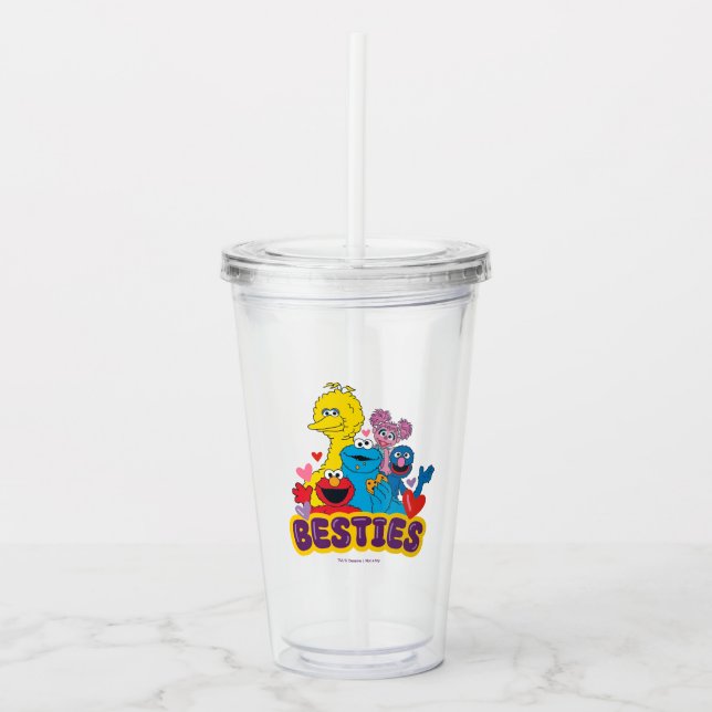 Verre En Acrylique Sesame Street Valentine Besoins (Devant)