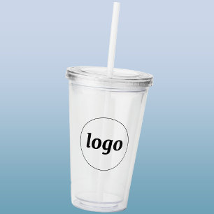Verre En Acrylique Simple Logo Entreprise Marque Promotionnel