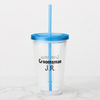 Verre En Acrylique SIMPLE MINIMAL ajoutez votre nom témoin personnali