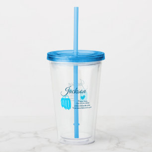 Verre En Acrylique Simple minimum ajouter votre nom texte place ville