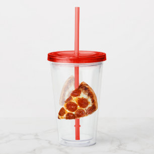 Verre En Acrylique SlipperyJoe's classique pepperoni pizza tranche fo