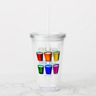 Verre En Acrylique SlipperyJoe's shot lunettes de fioritures liquides