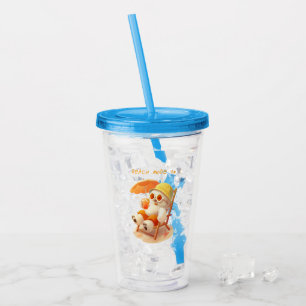 Verre En Acrylique Smile Pup : Mode Plage Activé Bichon Frise Sourire