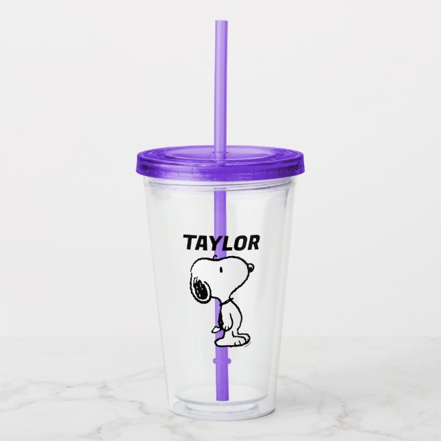 Verre En Acrylique Snoopy Classic Comics Motif (Devant)