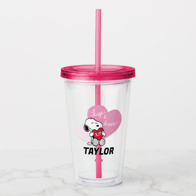Verre En Acrylique Snoopy Hugs & Kisses (Devant)