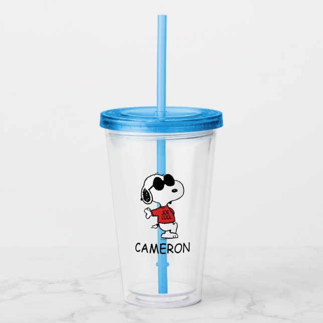 Verre En Acrylique Snoopy "Joe Cool" debout (Devant)