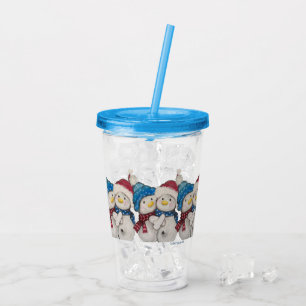 Verre En Acrylique Snowmen Acrylique Tumbler