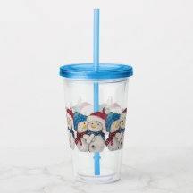 Snowmen Acrylique Tumbler