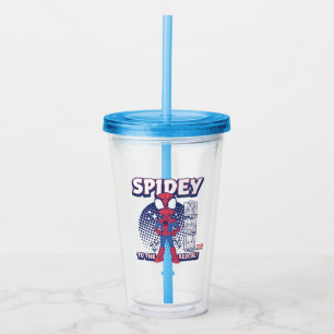 Verre En Acrylique Spidey à la rescousse ! Graphique