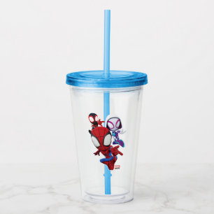 Verre En Acrylique Spidey se balance à travers la ville