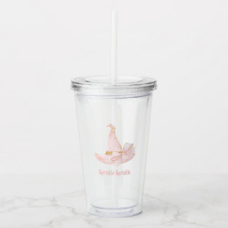 Verre En Acrylique Sprinkle Sprinkle Casquette de sorcière rose