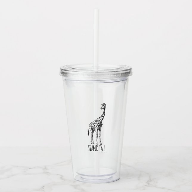 Verre En Acrylique Stand Tall Graceful Giraffe (Devant)
