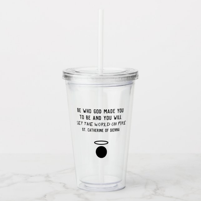 Verre En Acrylique Ste-Catherine de Sienne Citation Tumbler (Devant)