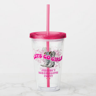 Verre En Acrylique Super Fête de Filles de Bachelorette Western Groov