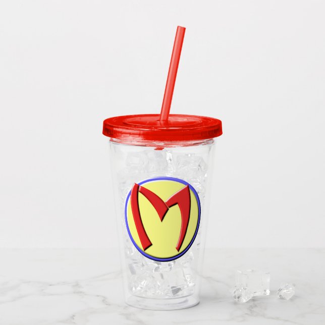 Verre En Acrylique Super Maman Emblem (Dos glace)
