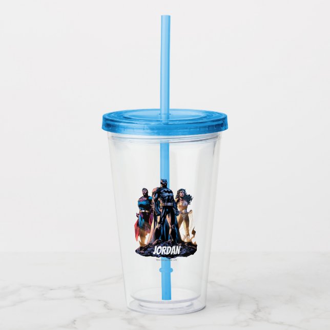 Verre En Acrylique Superman, Batman et Wonder Woman Trinity (Devant)