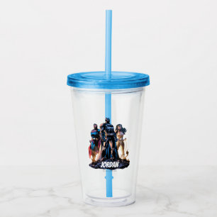 Verre En Acrylique Superman, Batman, & Wonder Woman Trinity