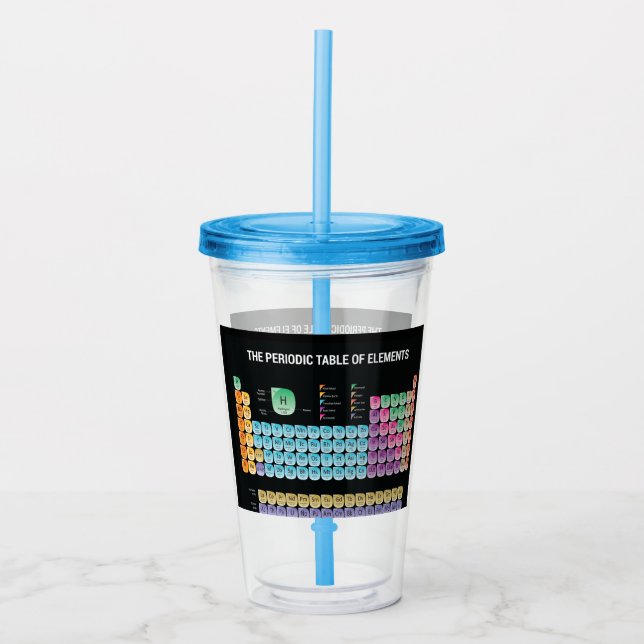 Verre En Acrylique Tableau périodique des éléments lancer l'oreiller (Devant)