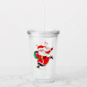 Verre En Acrylique Tasse en acrylique avec le Père Noël