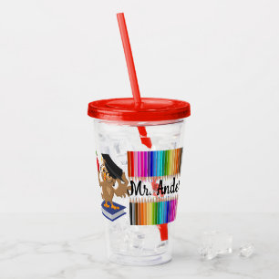 Verre En Acrylique Tasse en acrylique pour enseignant personnalisée