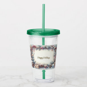 Verre En Acrylique Tasse en acrylique pour les vacances d'hiver