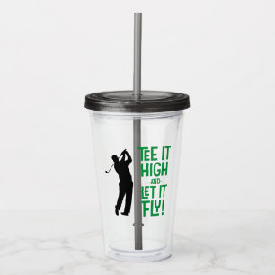 Verre En Acrylique Tee drôle de golf Citation de sport mignonne Humou