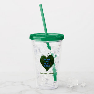 Verre En Acrylique Terre - Anagram du coeur
