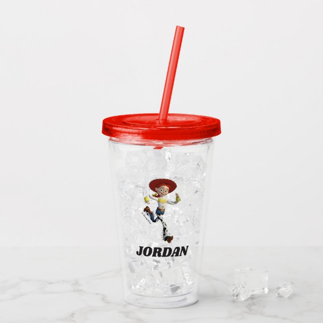 Verre En Acrylique Toy Story - Jessie| Ajouter votre nom (Dos glace)
