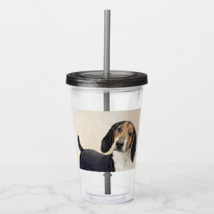 Verre En Acrylique Treeing Walker Coonhound Peinture - Art original