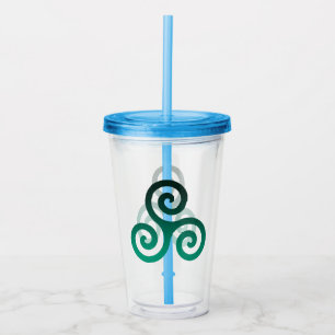 Verre En Acrylique Triskele vert