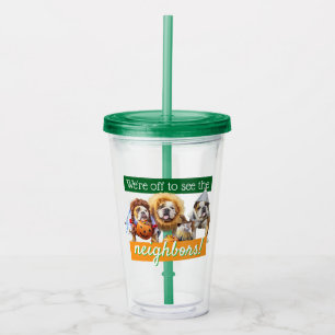 Verre En Acrylique Trois Bulldogs en costumes