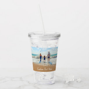 Verre En Acrylique Tumbler Acrylique Texte Photo Personnalisé Votre P