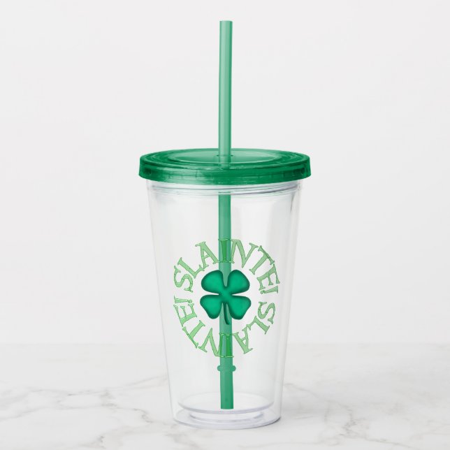 Verre En Acrylique Tumbler acrylique verte de Sainte-Claire (Devant)