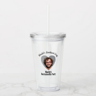 Verre En Acrylique Tumbler de photo d'enterrement de vie de jeune fil