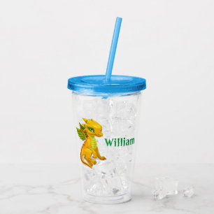 Verre En Acrylique Tumbler en acrylique jaune personnalisé pour enfan