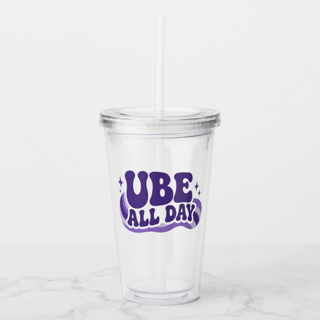 Verre En Acrylique Tumbler Ube Toute la Journée (Devant)