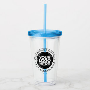 Verre En Acrylique Tumblers clairs personnalisés avec couvercle et pa