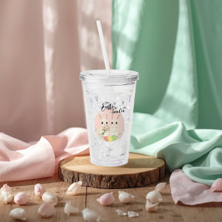 Verre En Acrylique Two Easter Bunnies Personalized Acrylic Tumbler