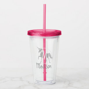 Verre En Acrylique Unicorne personnalisée effacer Tumblers