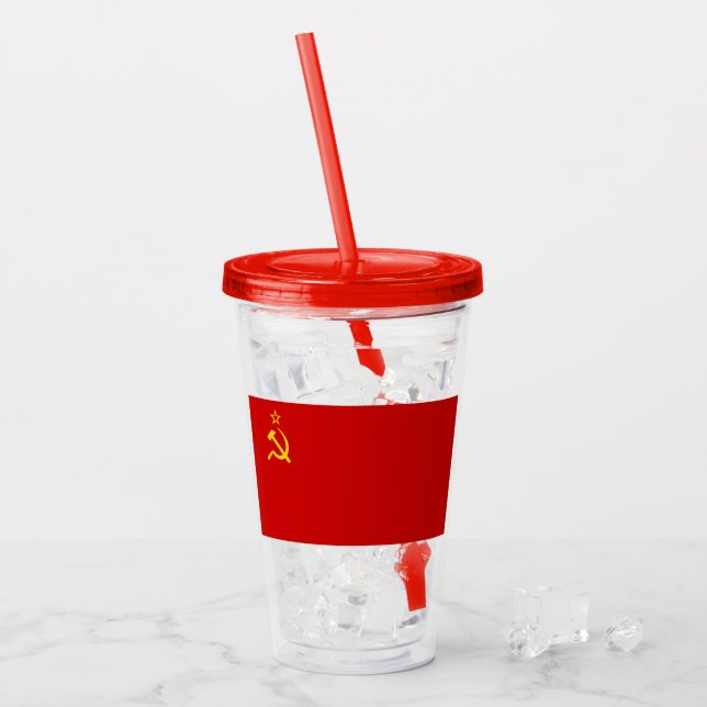 VERRE EN ACRYLIQUE URSS (Devant glace)