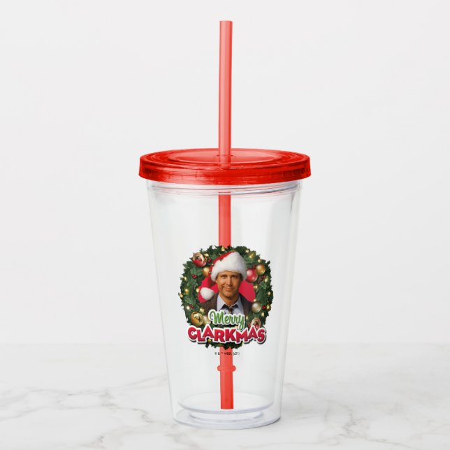 Verre En Acrylique Vacances de Noël | Merry Clarkmas (Devant)