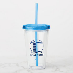Verre En Acrylique Votre bateau ou votre nom Phare personnalisé naut
