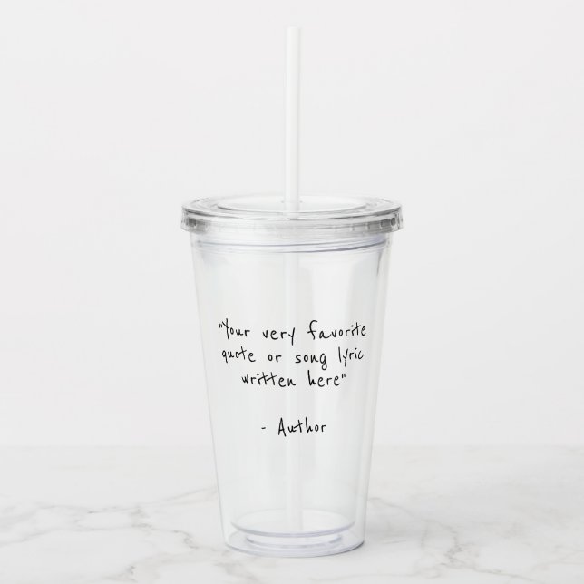 Verre En Acrylique Votre texte ici - devis personnalisé (Devant)