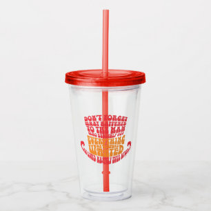 Verre En Acrylique Willy Wonka Typographie Casquette