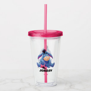 Verre En Acrylique Winnie l'Ourson Eeyore Smile - Ajouter votre nom