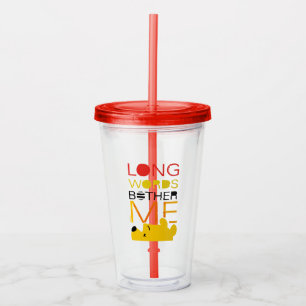 Verre En Acrylique Winnie l'Ourson  Les longs mots m'embêtent