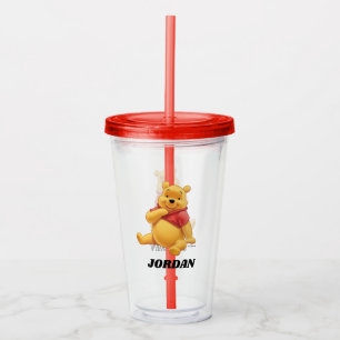 Verre En Acrylique Winnie the Pooh Sitting  Ajouter votre nom