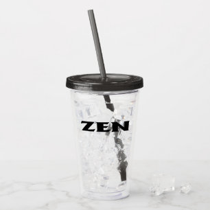 Verre En Acrylique Zen noir noir acrylique tumbler